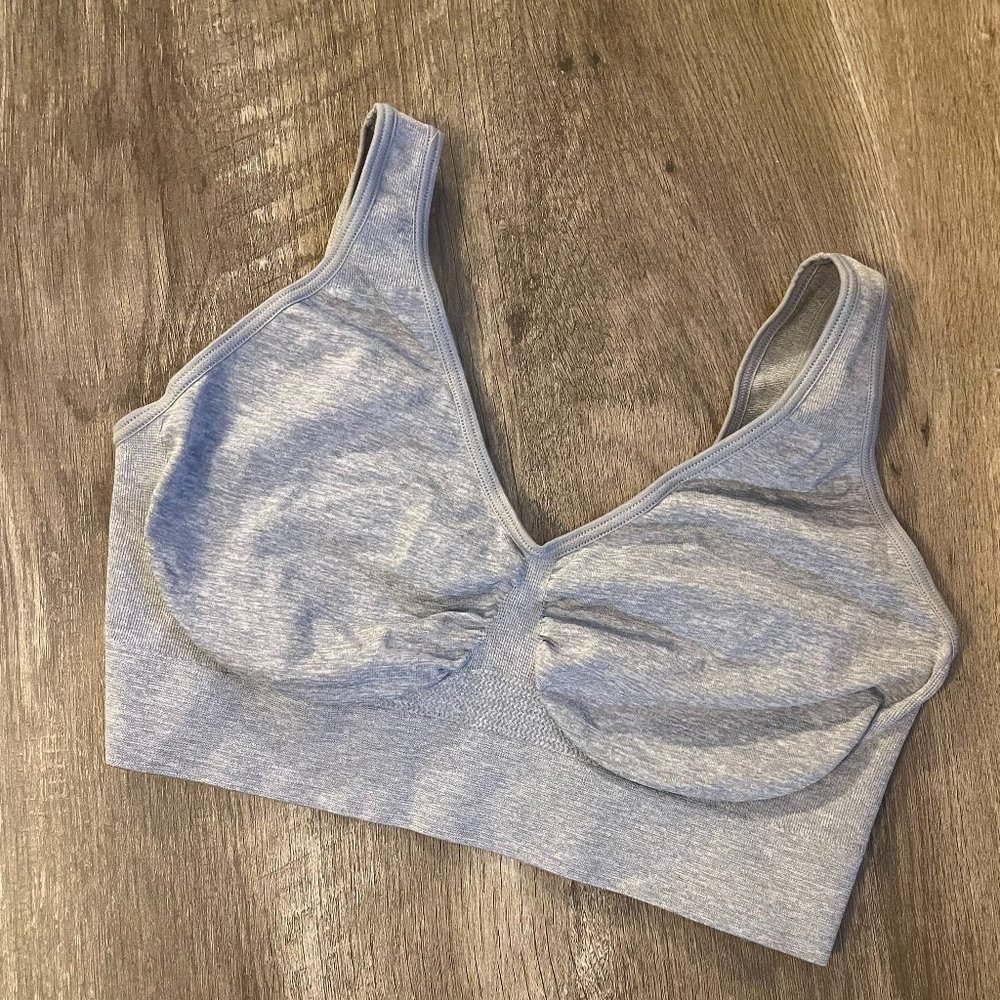 Gray stretch Sports bra